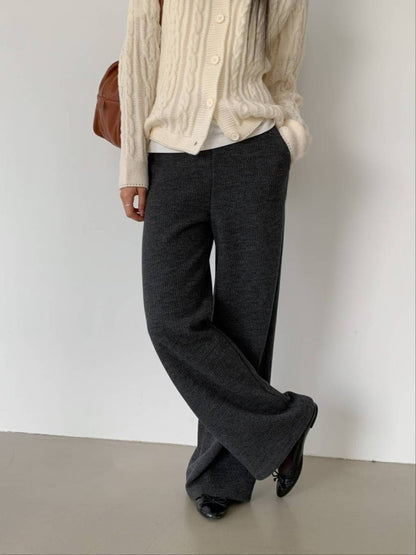 Knitted Wide Leg Pants