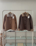 Reversible Fleece Collar Jacket