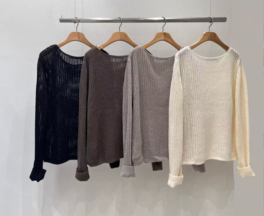 Knitted Long Sleeves Top