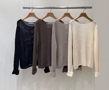 Knitted Long Sleeves Top