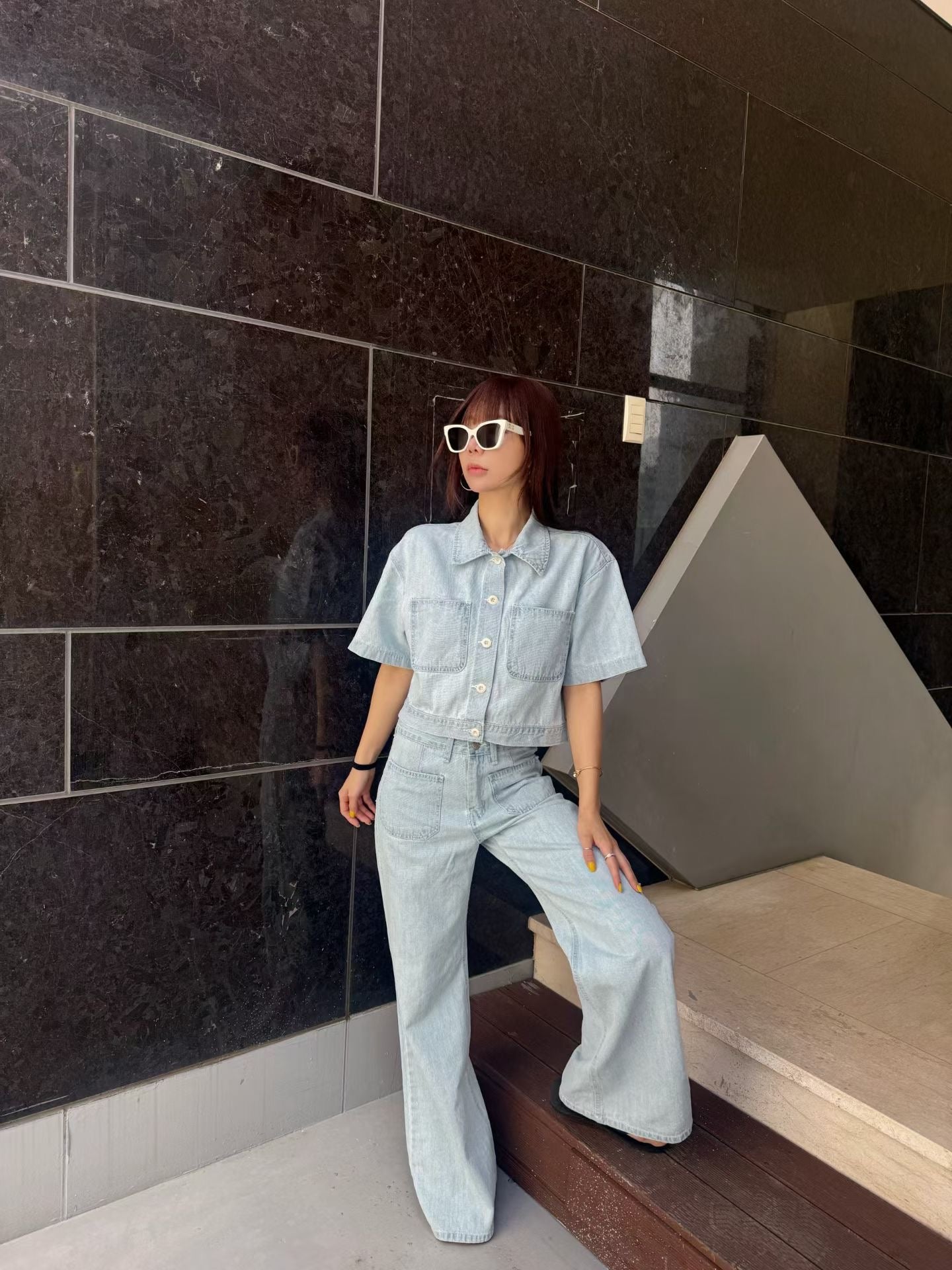 Two Pockets Denim Jeans