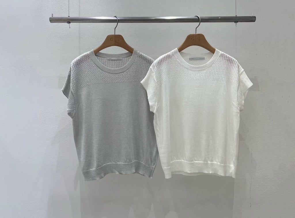 Knitted Dotted T Top