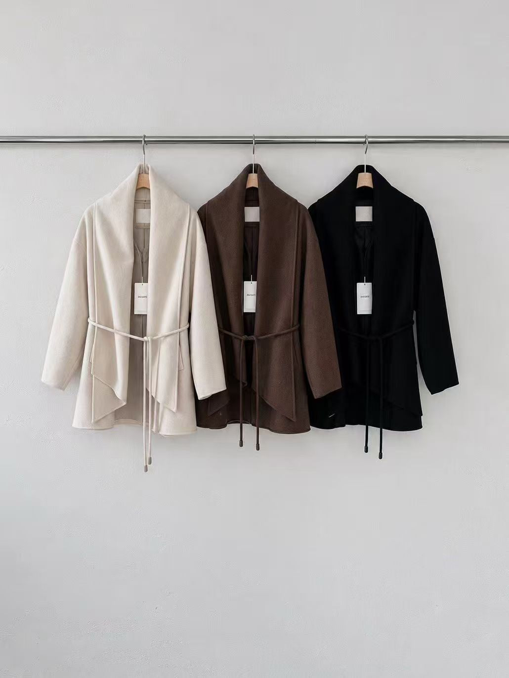 Wide Collar Tie Coat