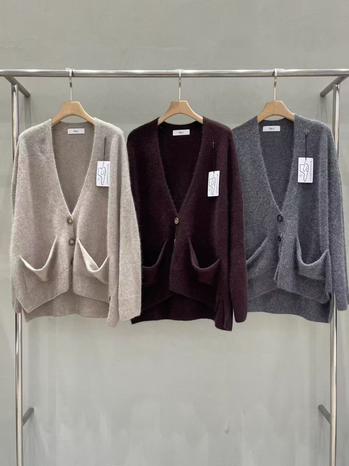 V Neck Knit Cardigan