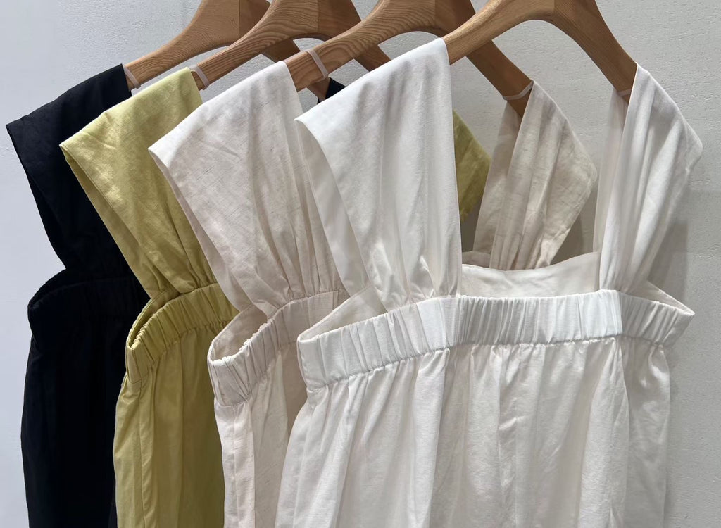 Linen Puffy Tank Top