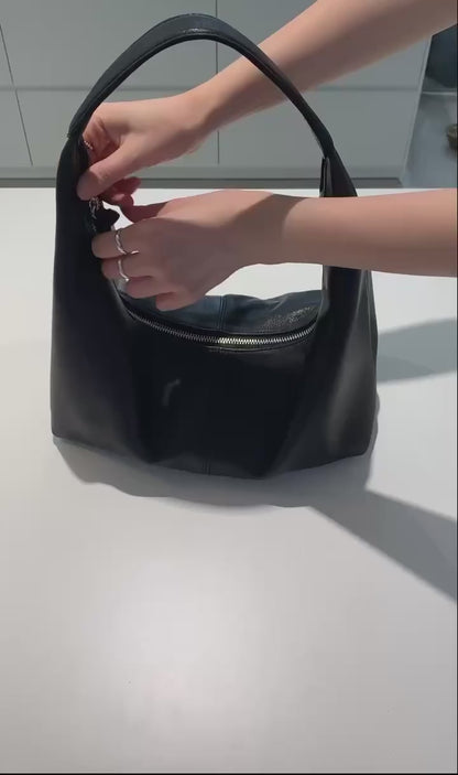 Real Leather Croissant Bag