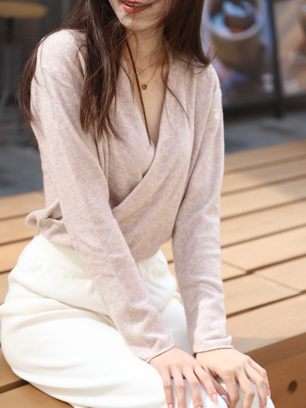 Knitted Wide Leg Straight Pants