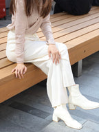 Knitted Wide Leg Straight Pants