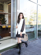 Tweed Pearl Button Vest