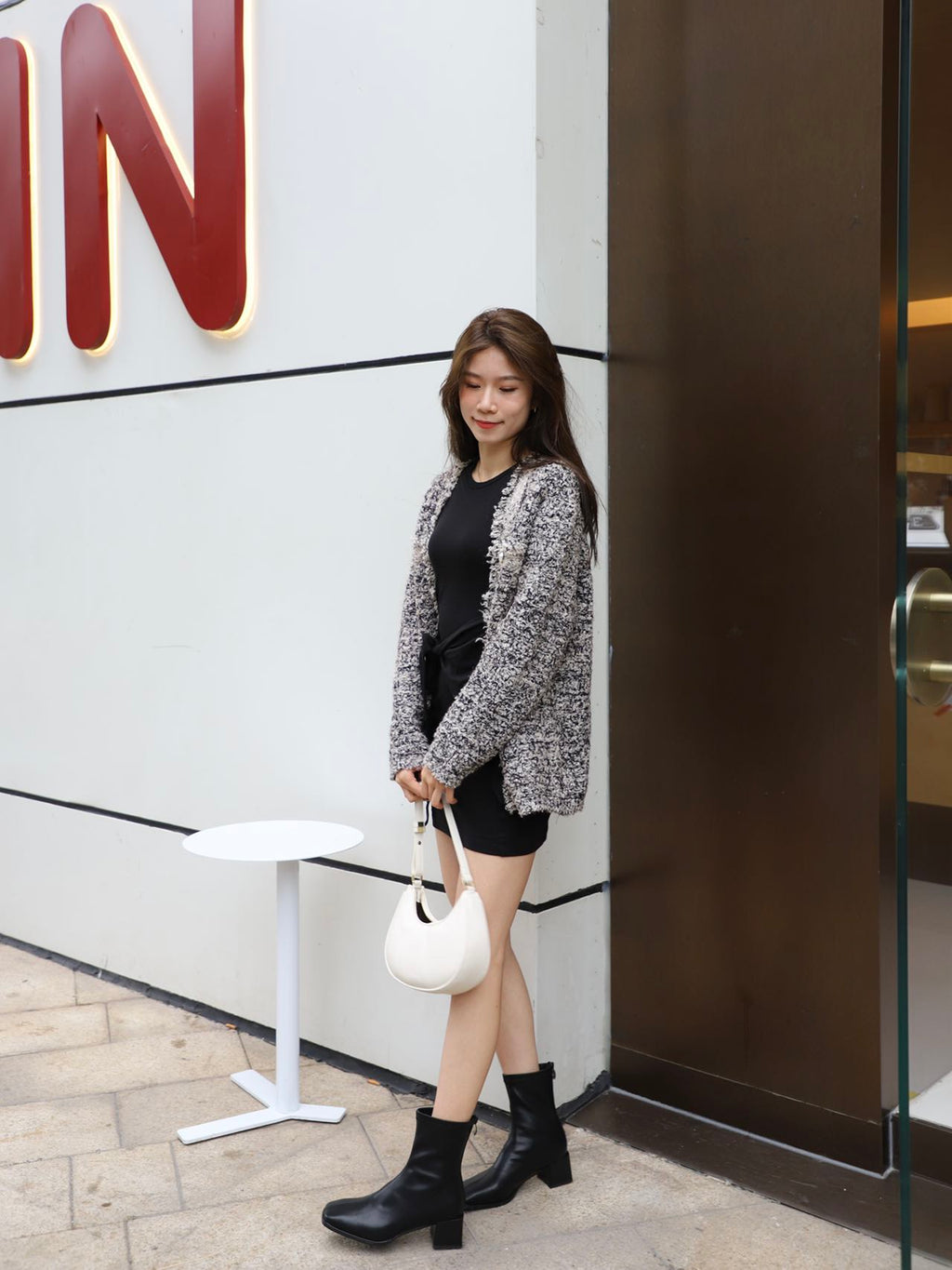 Tweed Oversized Cardigan