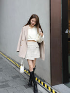 Zip Up Collar Neck Long Sleeves Sweater