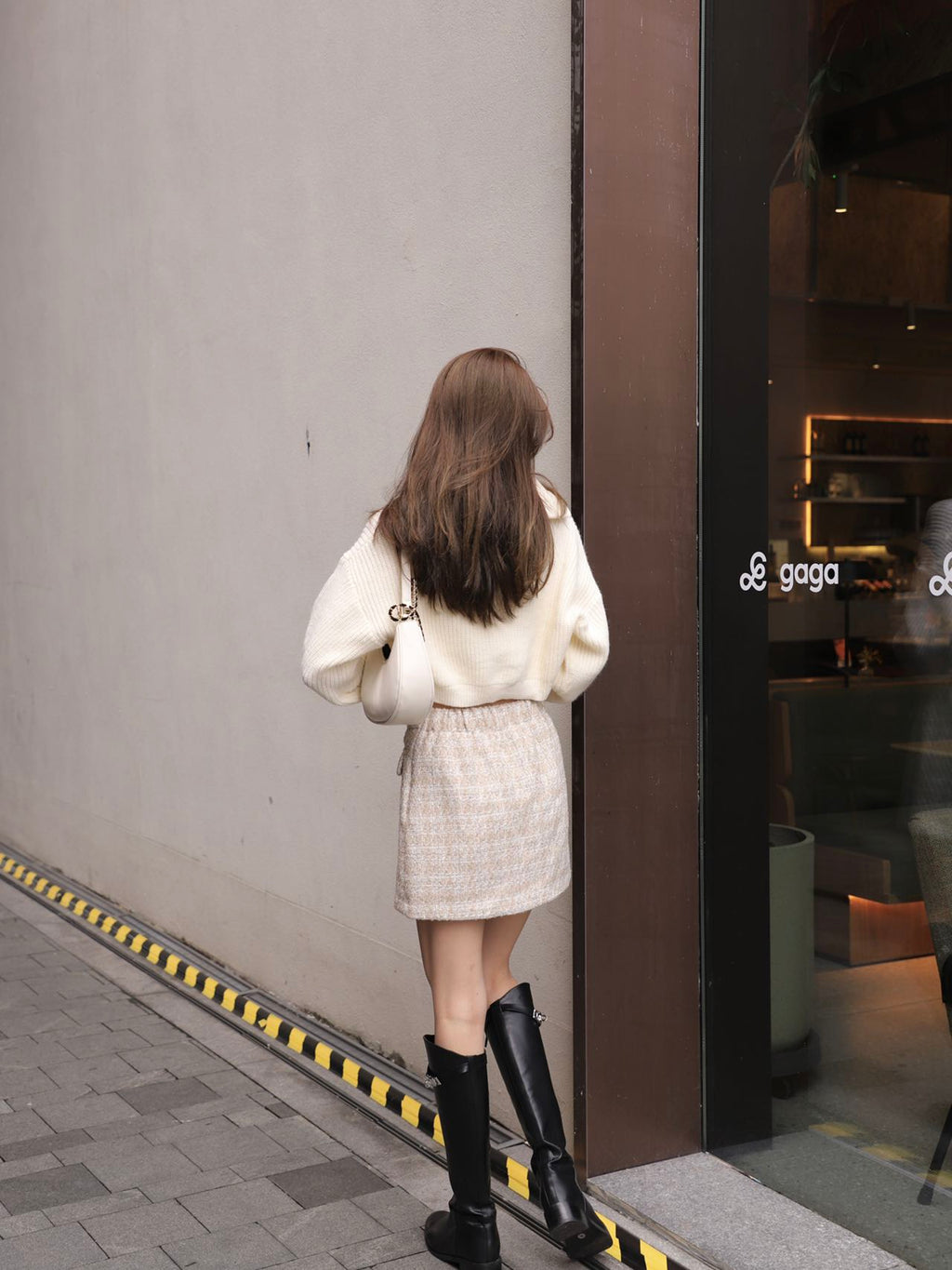 Zip Up Collar Neck Long Sleeves Sweater