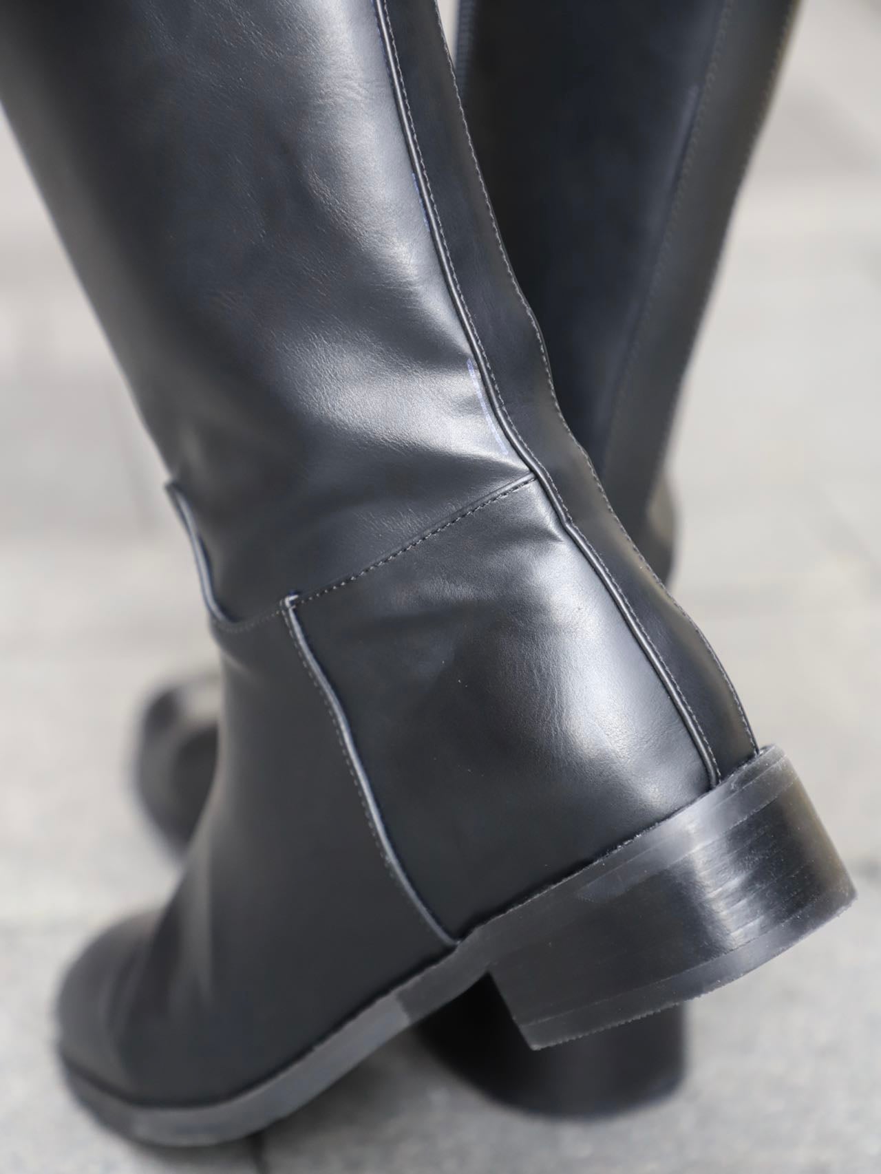 Button Up Knee-High Boots