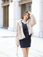Fluffy Collar Neck Jacket