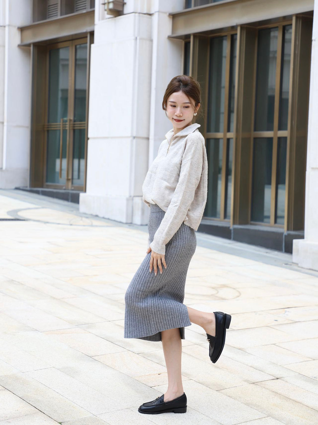 Knitted Tight Pencil Maxi Skirt