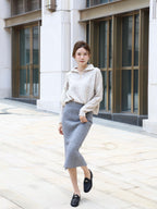 Knitted Tight Pencil Maxi Skirt