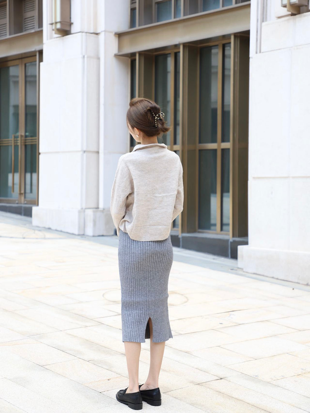 Knitted Tight Pencil Maxi Skirt