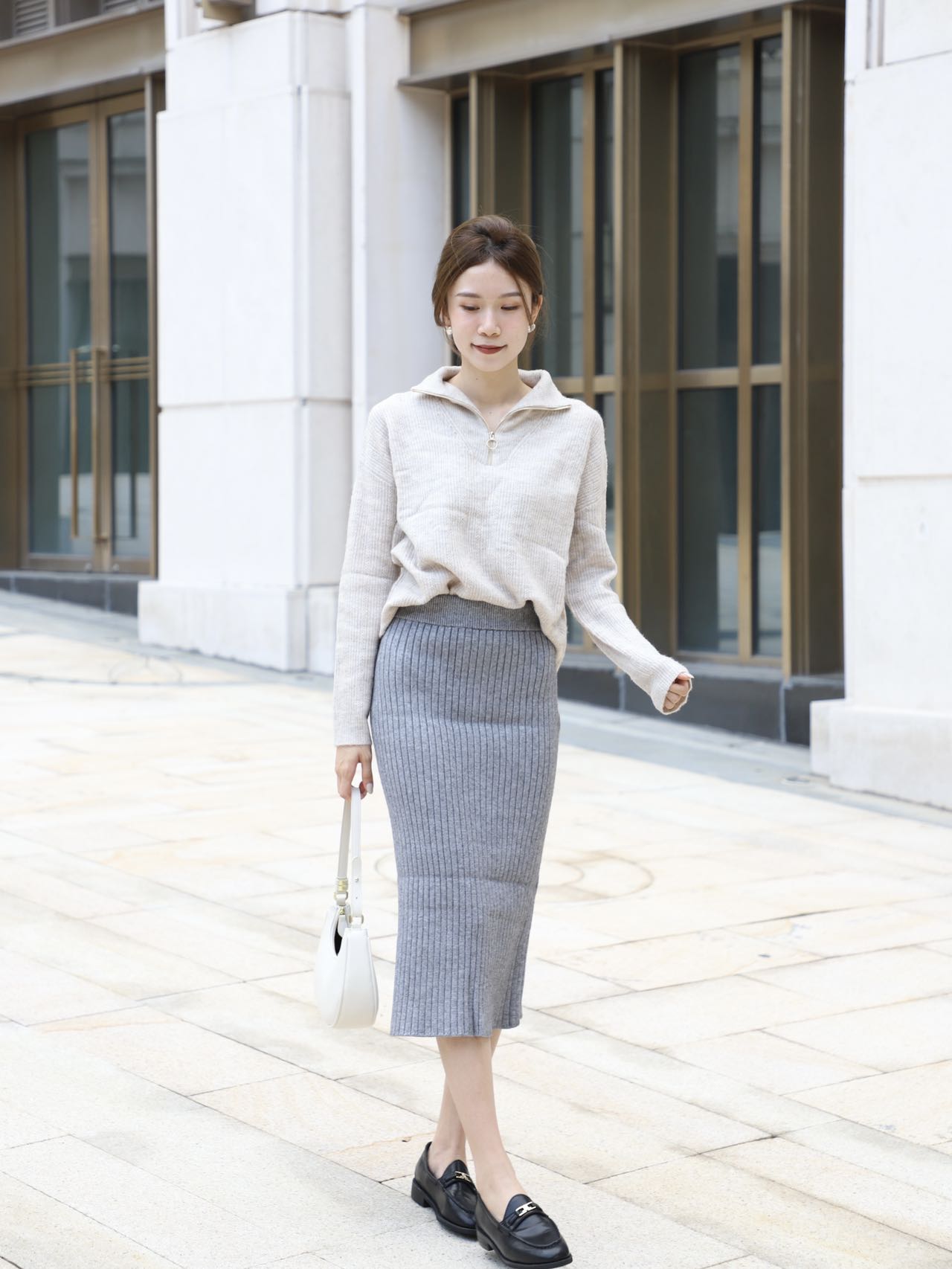 Knitted Tight Pencil Maxi Skirt