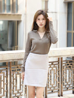 Basic Collar Neck Long Sleeves T-Shirt