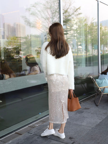 Fluffy Marshmallow Long Sleeves Sweater