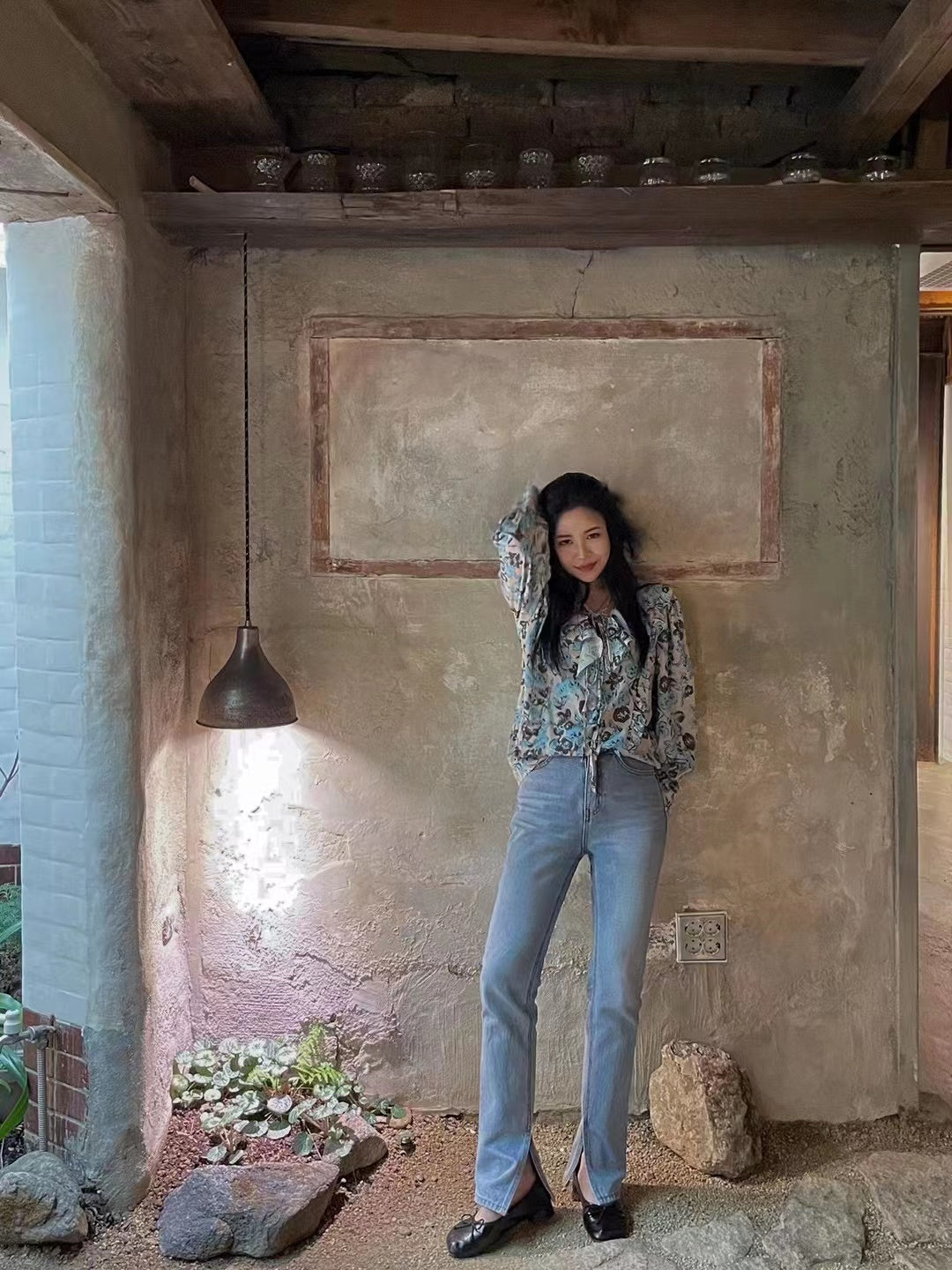 High-rise Straight Denim Jeans