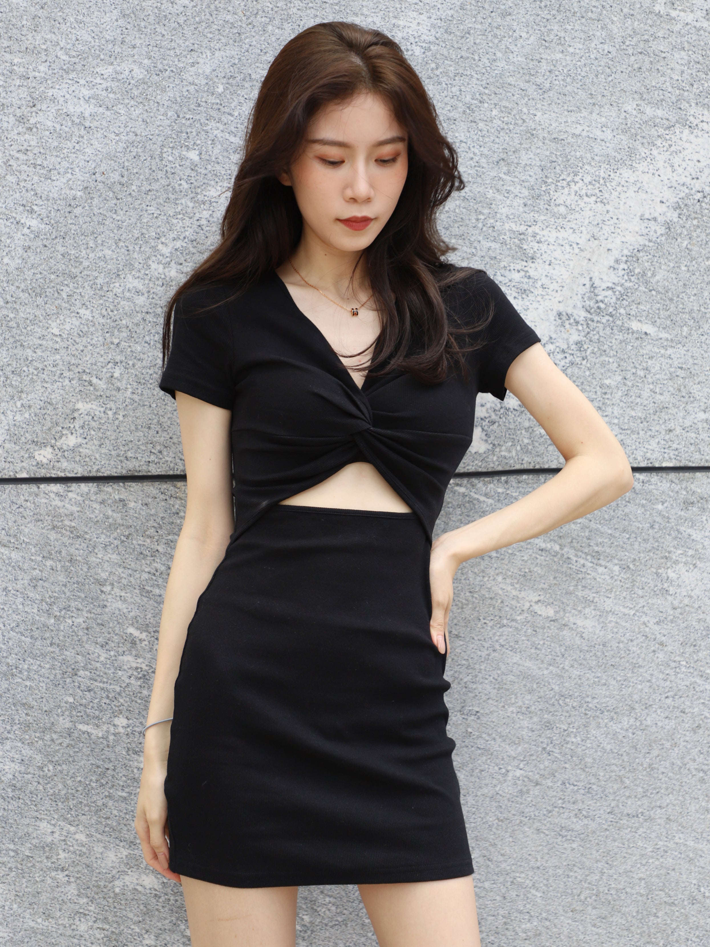 Chest Tied Mini Dress