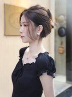 Heart Shape Pearl Earrings