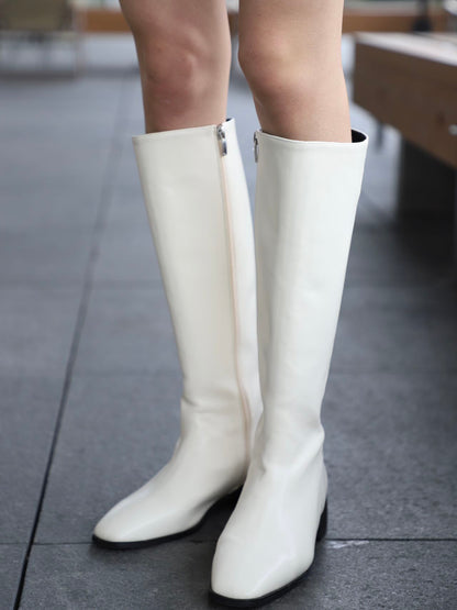 Knee High Square Toe Boots