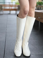 Knee High Square Toe Boots