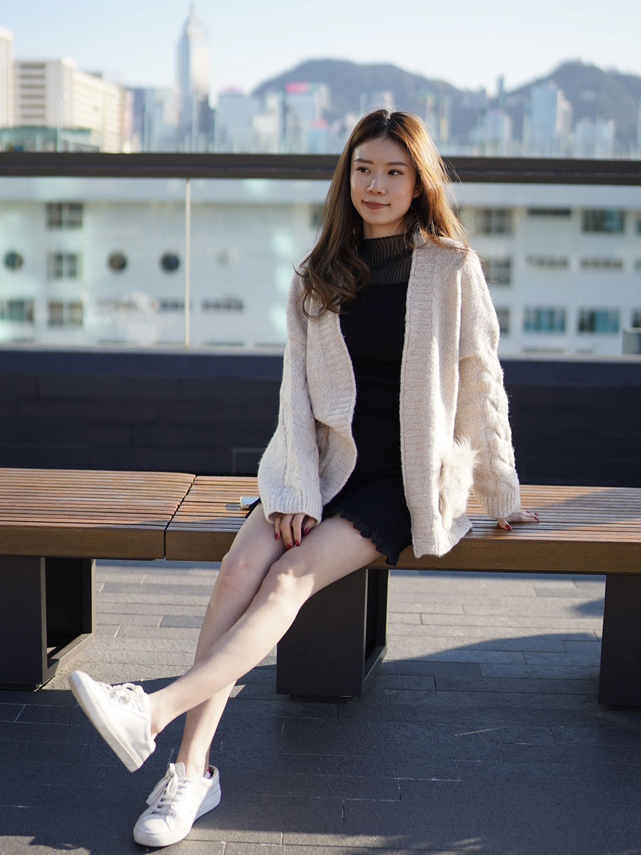 Real Rabbit Fur Cardigan with Belt