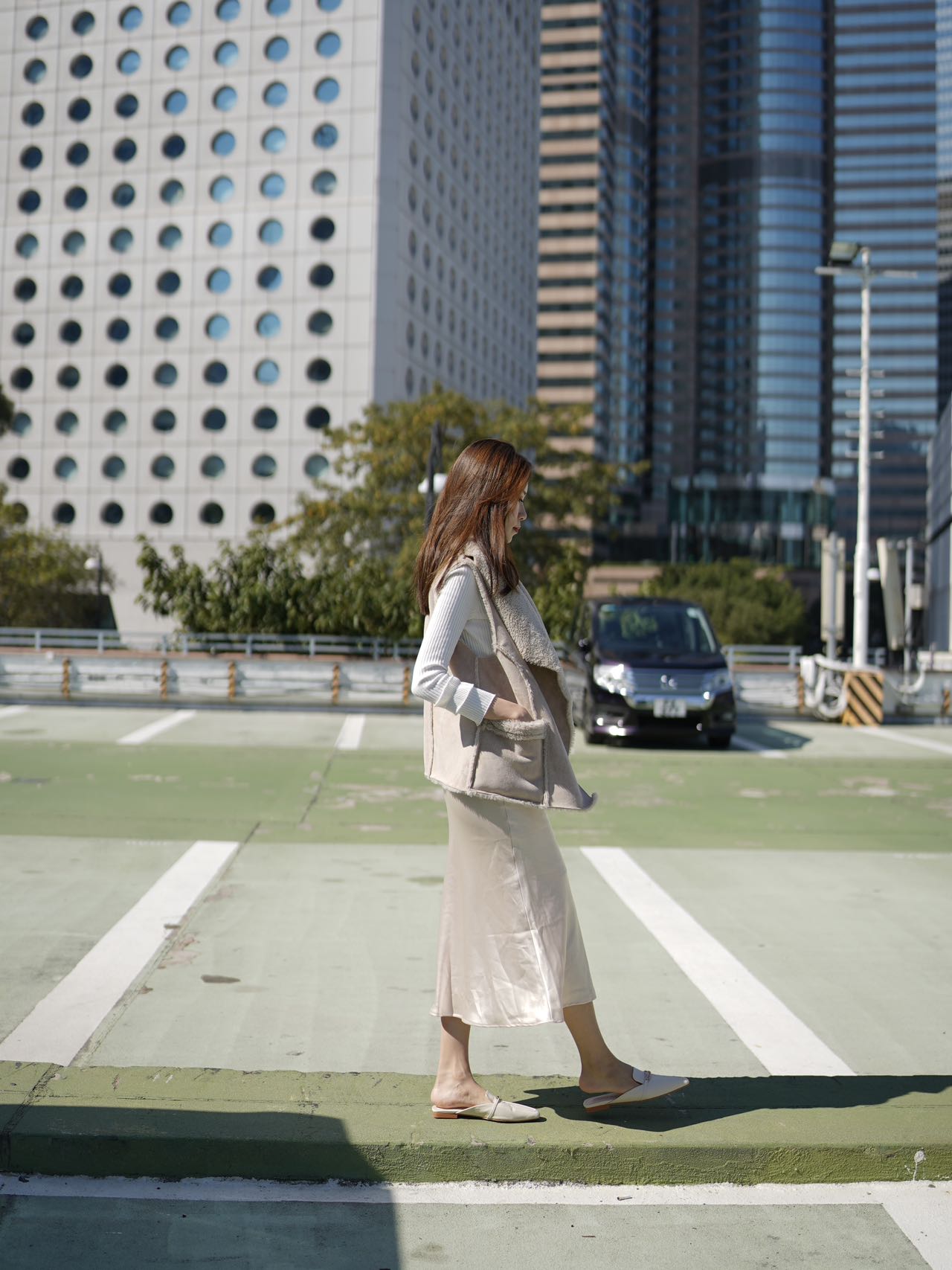 Mix Fur & Suede Vest