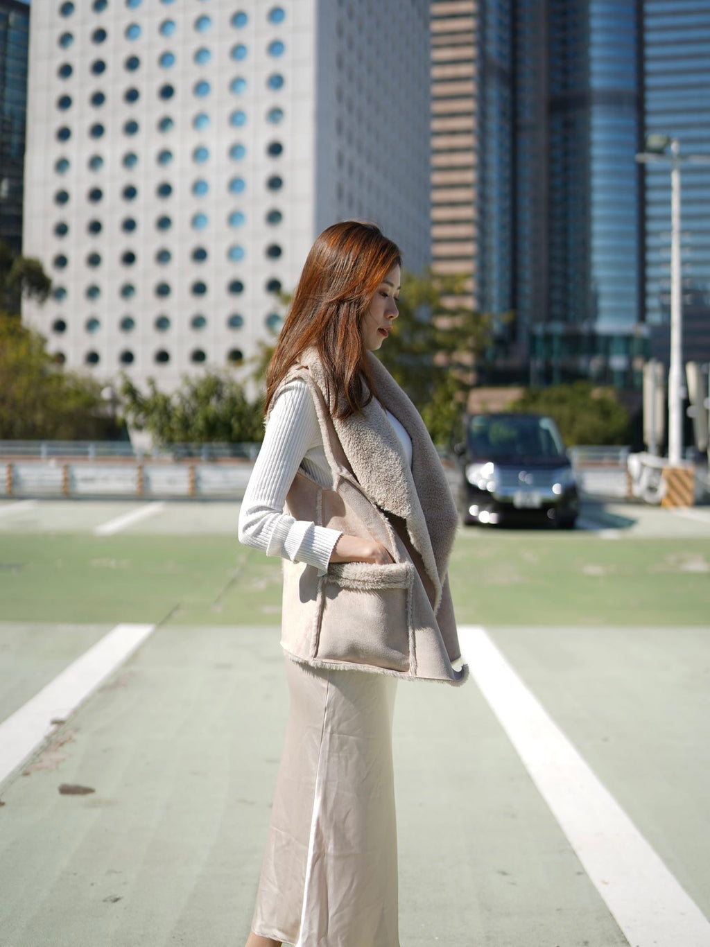 Mix Fur & Suede Vest