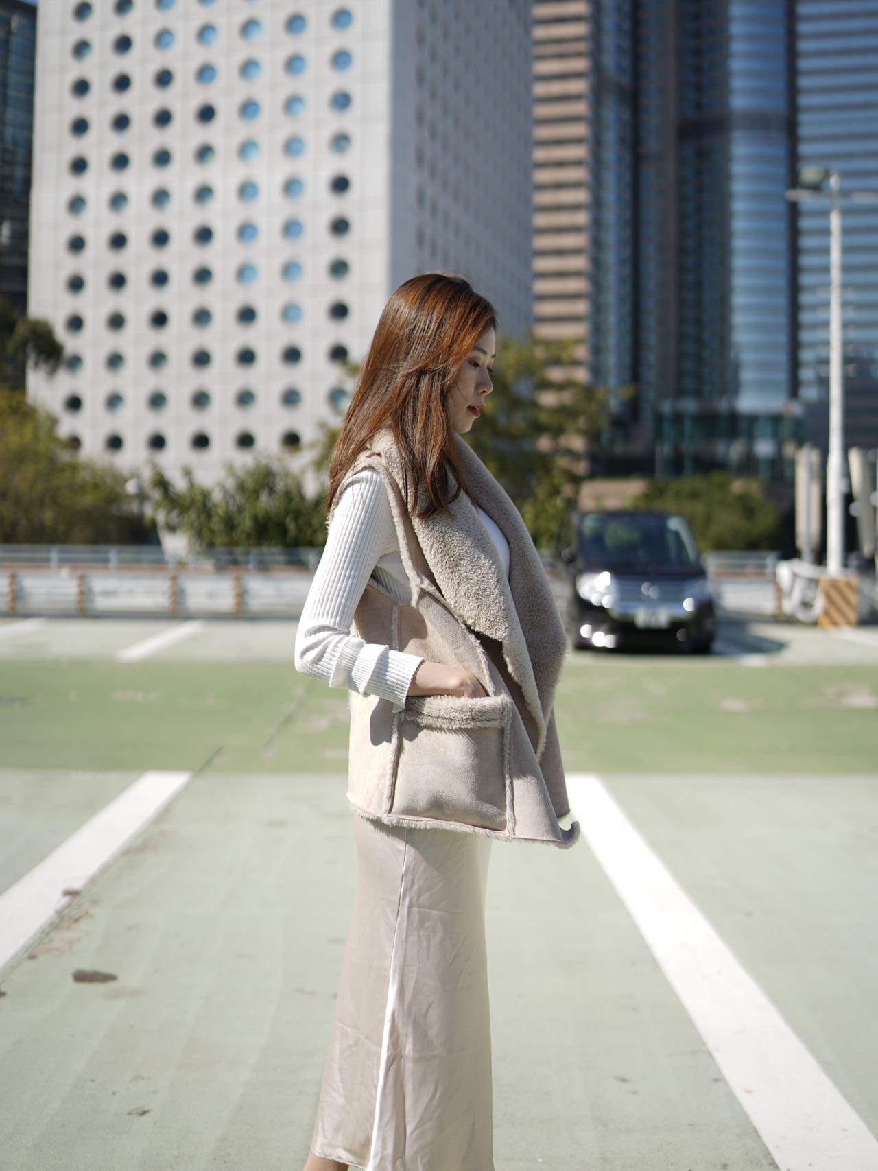 Mix Fur & Suede Vest