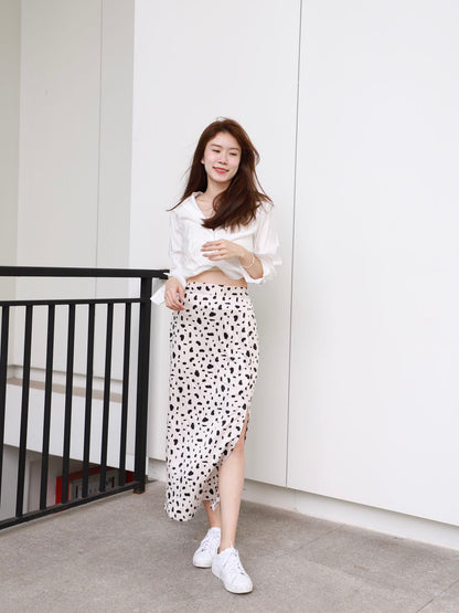 Leopard Print Midi Slit Dress