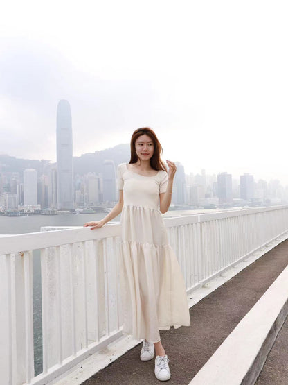 Ruffles Cup Cake T Shirt Maxi Dress