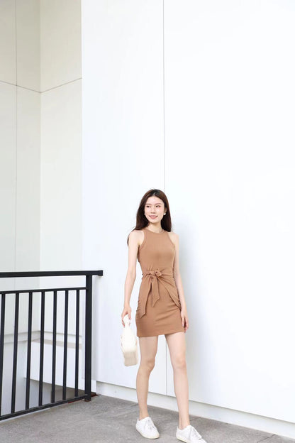 Ribbon on the Side Tank Mini Dress