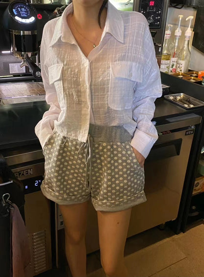 Checked Crop Top Shirt