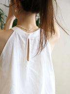 Crewneck Linen Tank Top & Shorts Set