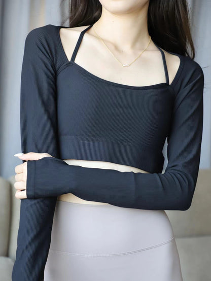 AS Active Long Sleeves with Strap Sports Bra
