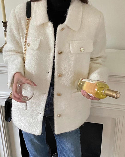 Gold Button Tweed Blazer