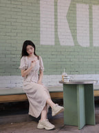 2 Styles Linen Midi Dress