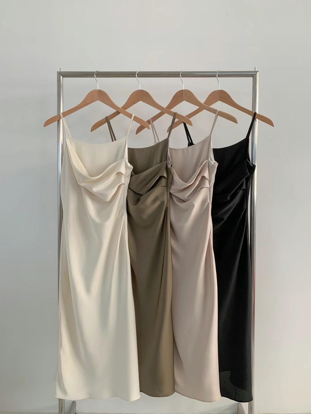 Silk Maxi Slit Dress