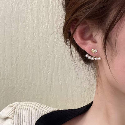 Little Heart & Pearl Earrings