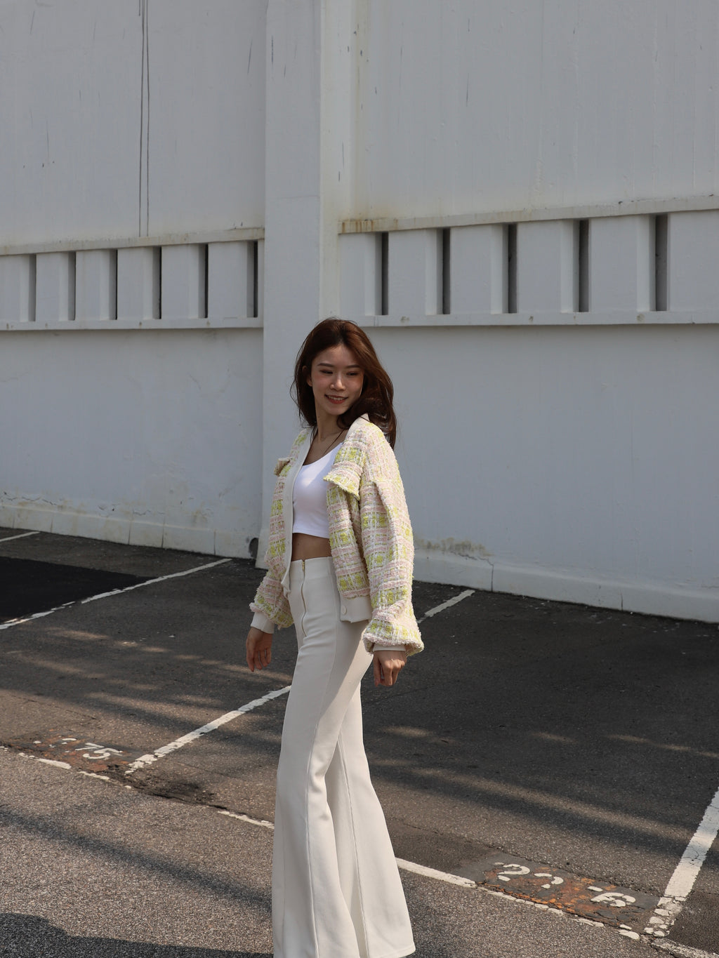 Tweed Bright Up Style Cardigan