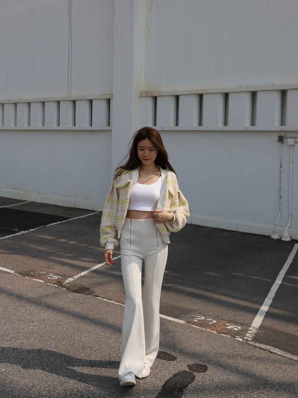 Tweed Bright Up Style Cardigan