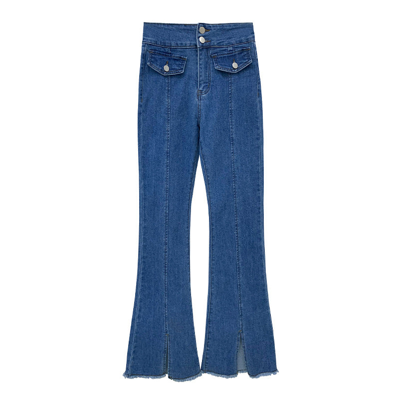 High waisted flare jeans