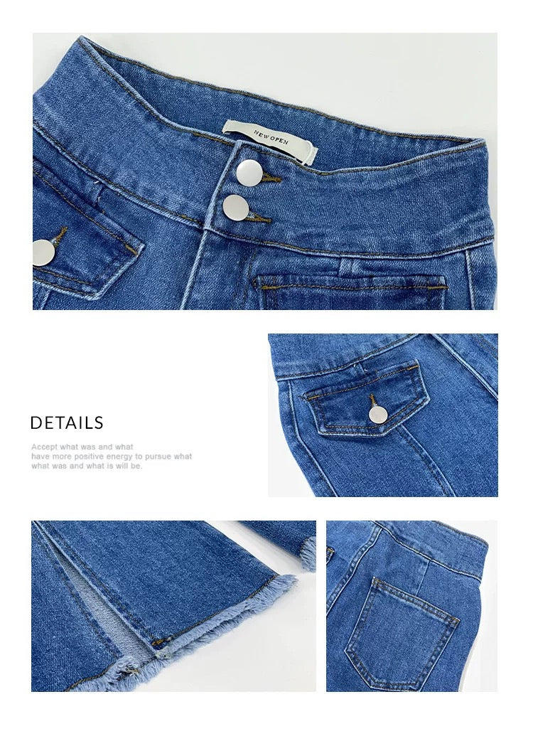 High waisted flare jeans