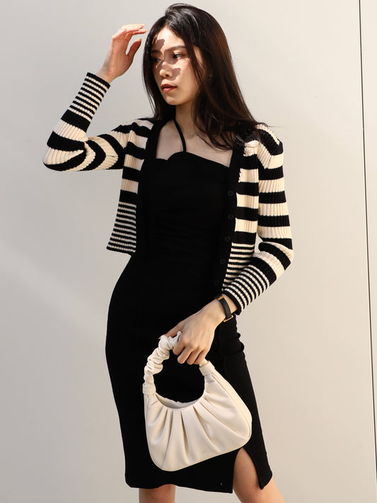 Up & Down Striped cardigan