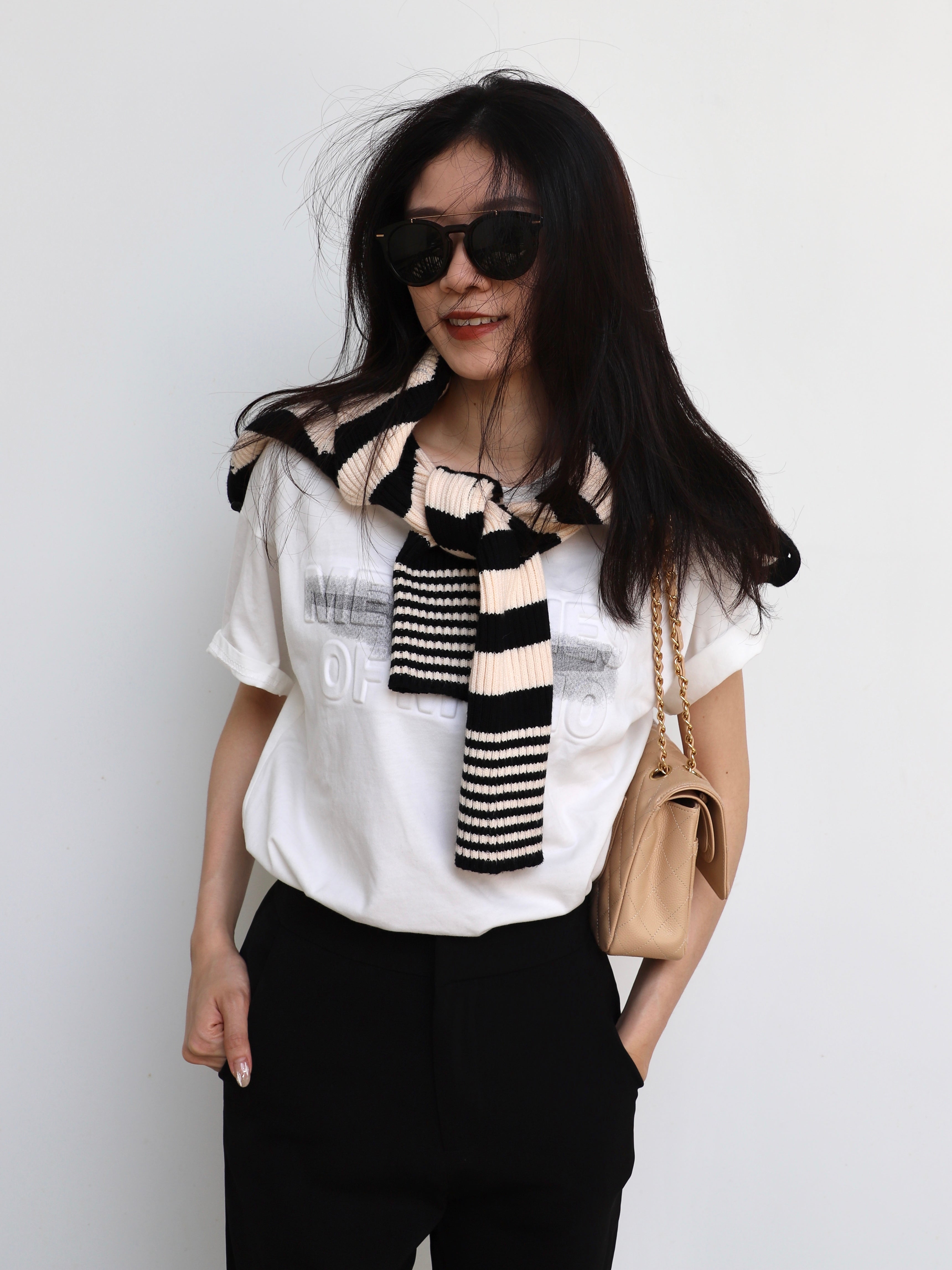 Up & Down Striped cardigan