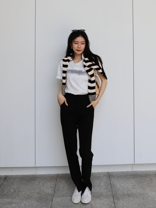 Black Straight pants